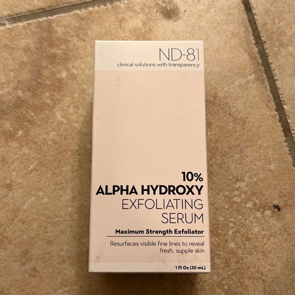 Alpha hydroxy exfoliating serum